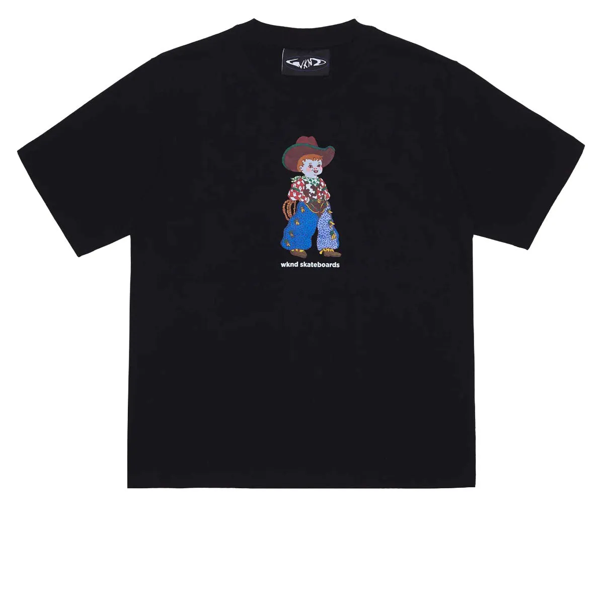 Patterned Clothing WKND Cowboy T-Shirt - Black Stylish Footwear