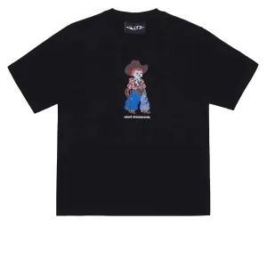 Patterned Clothing WKND Cowboy T-Shirt - Black Stylish Footwear