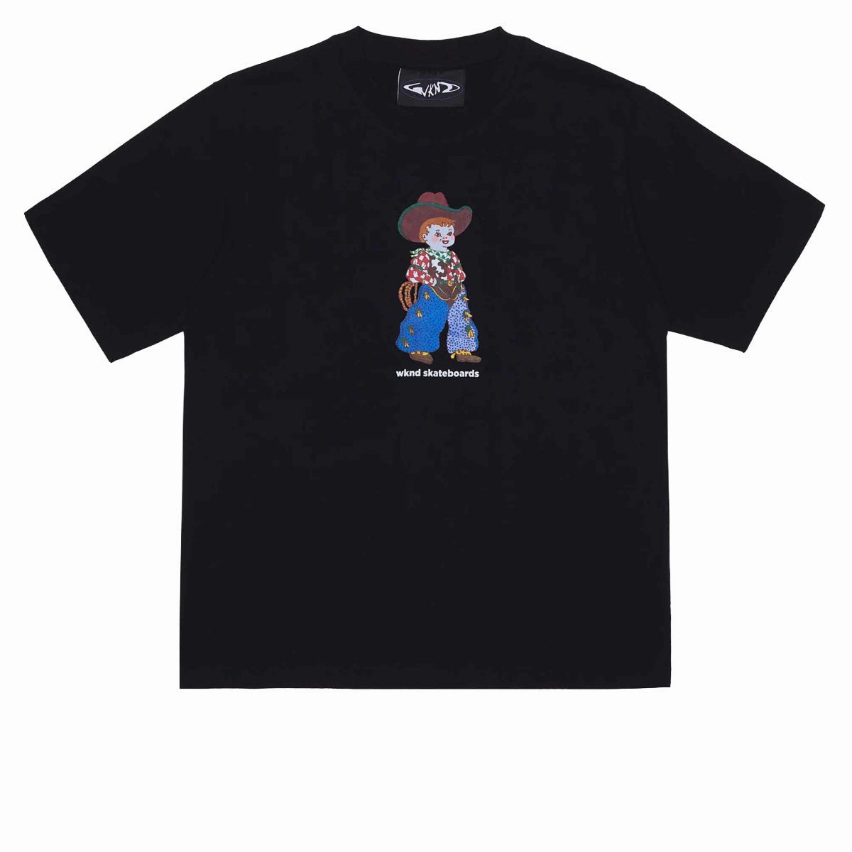 Patterned Clothing WKND Cowboy T-Shirt - Black Stylish Footwear