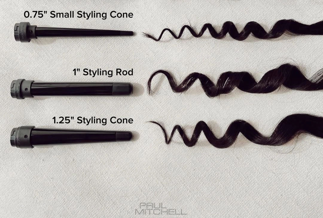 Paul Mitchell Pro Tools Express Ion Unclipped 3-in-1 Ceramic Interchangeable Curling Wand, 3 Barrels for Multiple Hairstyles