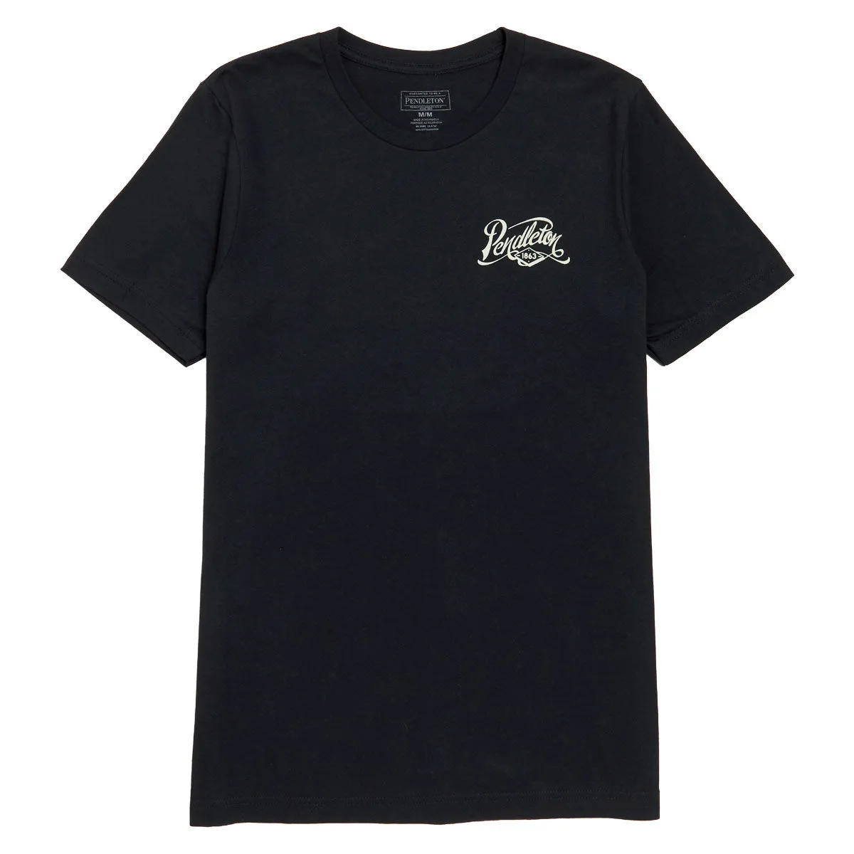 Pendleton Script T-Shirt - Black/White Sports Teams Bar Supplies