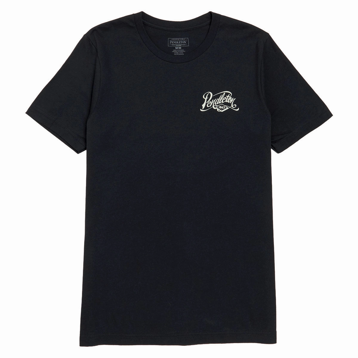 Pendleton Script T-Shirt - Black/White Sports Teams Bar Supplies