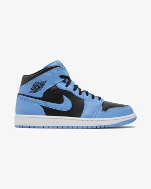 NIKE AIR JORDAN1 MID UNIVERSITY BLUE BLACK Energy Boost