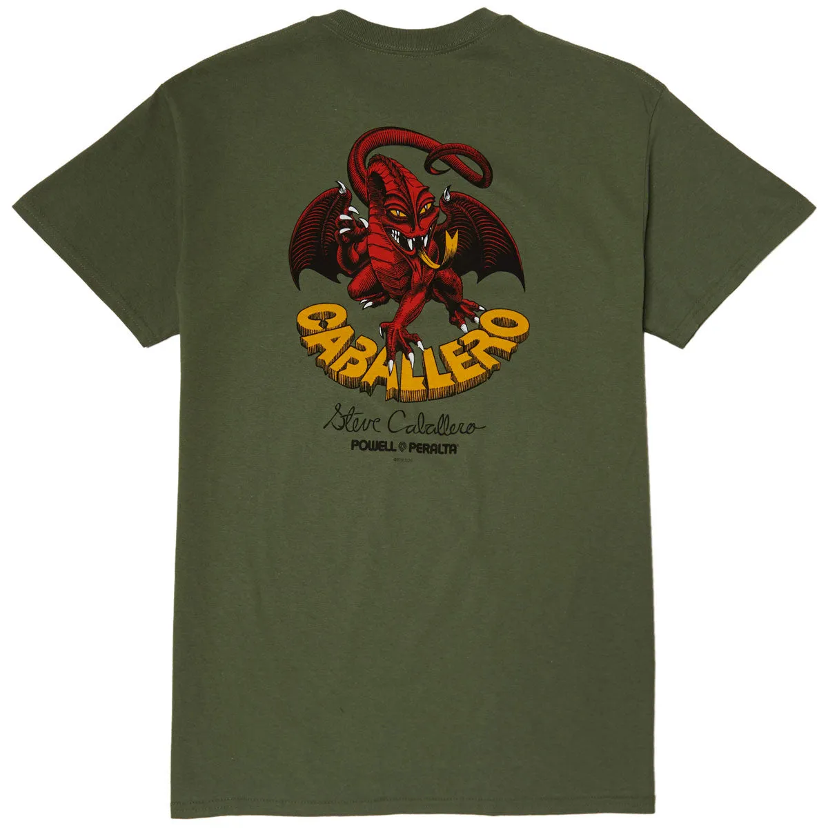 Personal Care Powell-Peralta Steve Caballero Classic Dragon II T-Shirt - Military Green 2 Comics