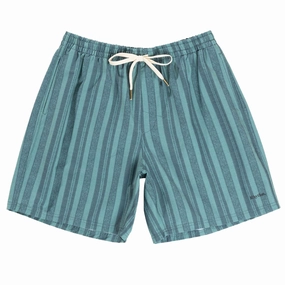 Personal Care Rhythm Paisley Stripe Beach Jam Shorts - Vintage Green Razors