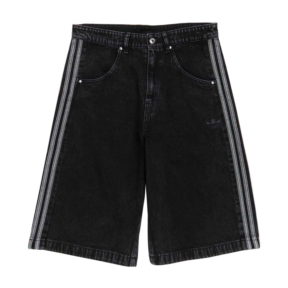 Pest Control Adidas Denim Firebird Shorts - True Black Denim Planters