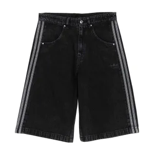 Pest Control Adidas Denim Firebird Shorts - True Black Denim Planters