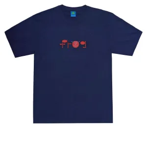Pest Control Frog Skoom Logo T-Shirt - Navy Flowers