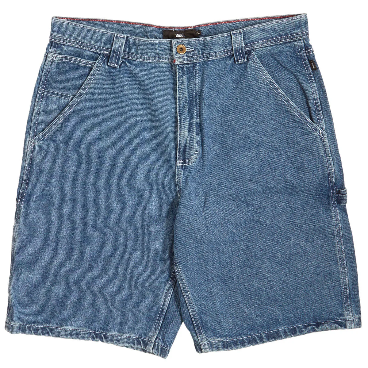 Pest Control Vans Drill Chore Loose Denim Shorts - Stone Wash Automotive