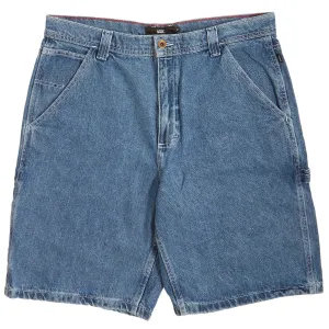 Pest Control Vans Drill Chore Loose Denim Shorts - Stone Wash Automotive