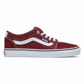 Pet Accessories Vans Skate Chukka Low Sidestripe Shoes - Burgundy/White Celebrity Items