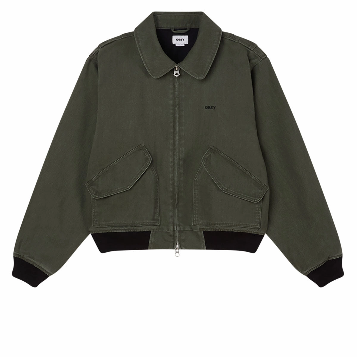 Pet Clothes Obey Denim Cwu-45p Jacket - Kombu Green Faded Wash Totes