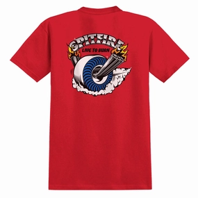 Phone Cases Spitfire Burnout T-Shirt - Red/Multi Color Print Deodorant