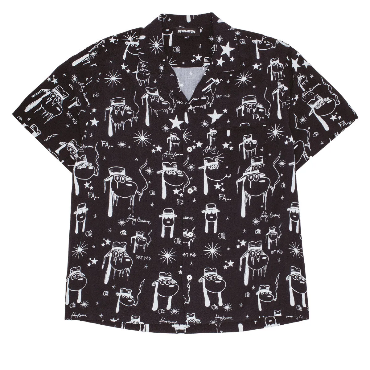 Photography Fucking Awesome Spike Club Shirt - Black Hair Extensions