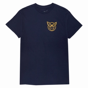 Pig Head T-Shirt - Navy Textbooks Nylon Materials