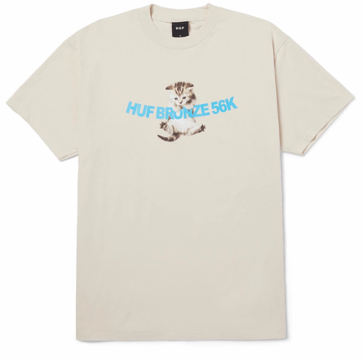 Plumbing Huf x Bronze 56k Hang In There T-Shirt - Natural Automotive