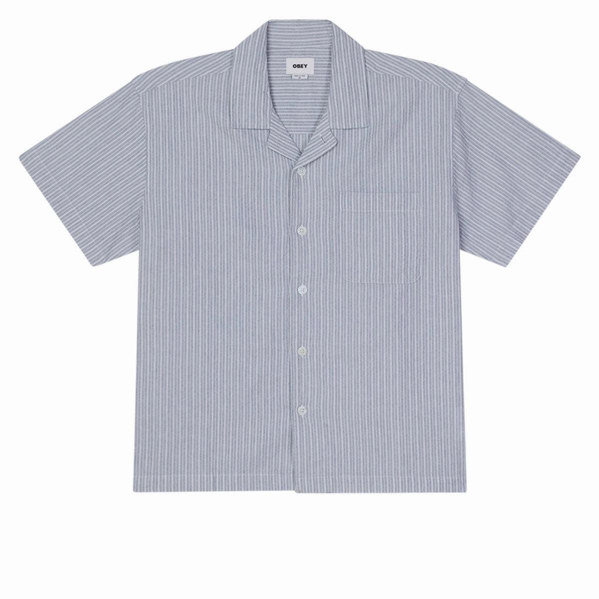 Plumbing Obey Reducer Woven Shirt - Blue Fog Multi Affordable Prices