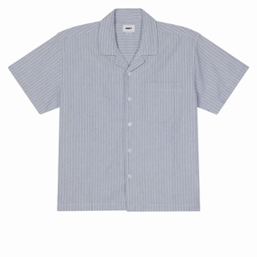 Plumbing Obey Reducer Woven Shirt - Blue Fog Multi Affordable Prices