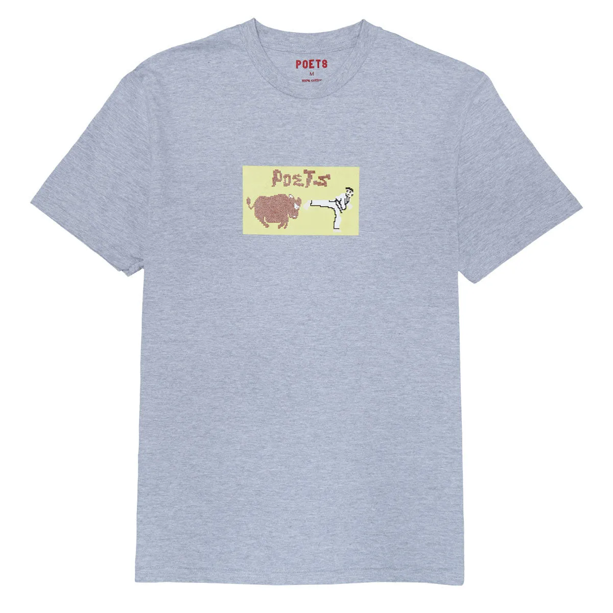 Poets Karate Champ Dtg T-Shirt - Heather Grey Pet Toys Party Favors