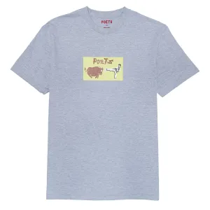 Poets Karate Champ Dtg T-Shirt - Heather Grey Pet Toys Party Favors