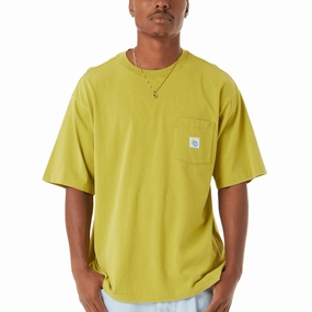 Pokmon HUF Total Eclipse Knit Boxy Top Pocket T-Shirt - Moss Fashion Staples