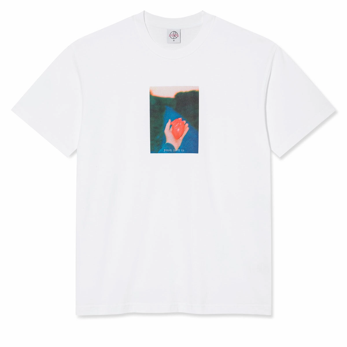 Polar Heart in Hand T-Shirt - White Music Janitorial Supplies