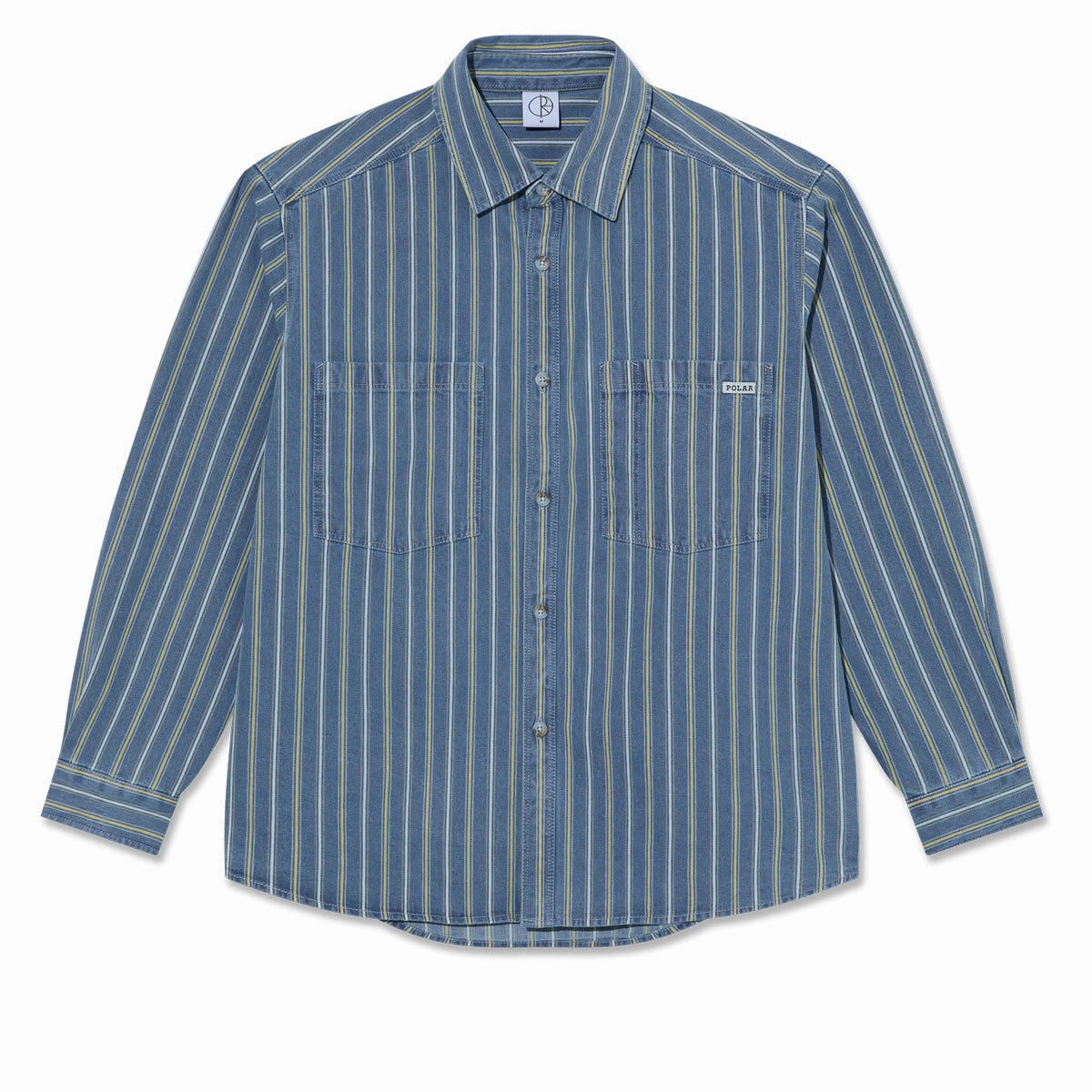 Polar Mike Denim Shirt - Blue/Yellow Gym Wear Gluten-Free