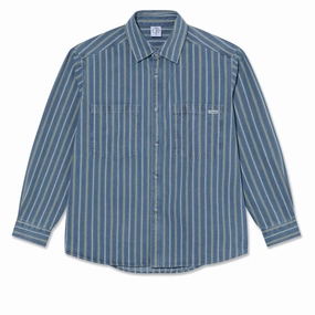 Polar Mike Denim Shirt - Blue/Yellow Gym Wear Gluten-Free