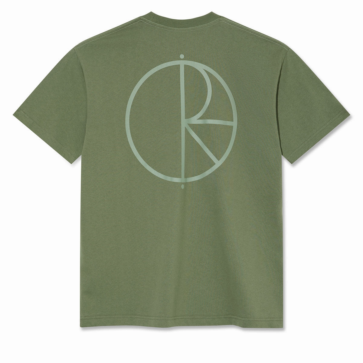 Polar Stroke Logo Contrast T-Shirt - Moss Green Everyday Wear Restaurant Equipment