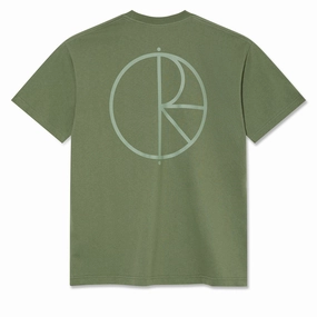 Polar Stroke Logo Contrast T-Shirt - Moss Green Everyday Wear Restaurant Equipment