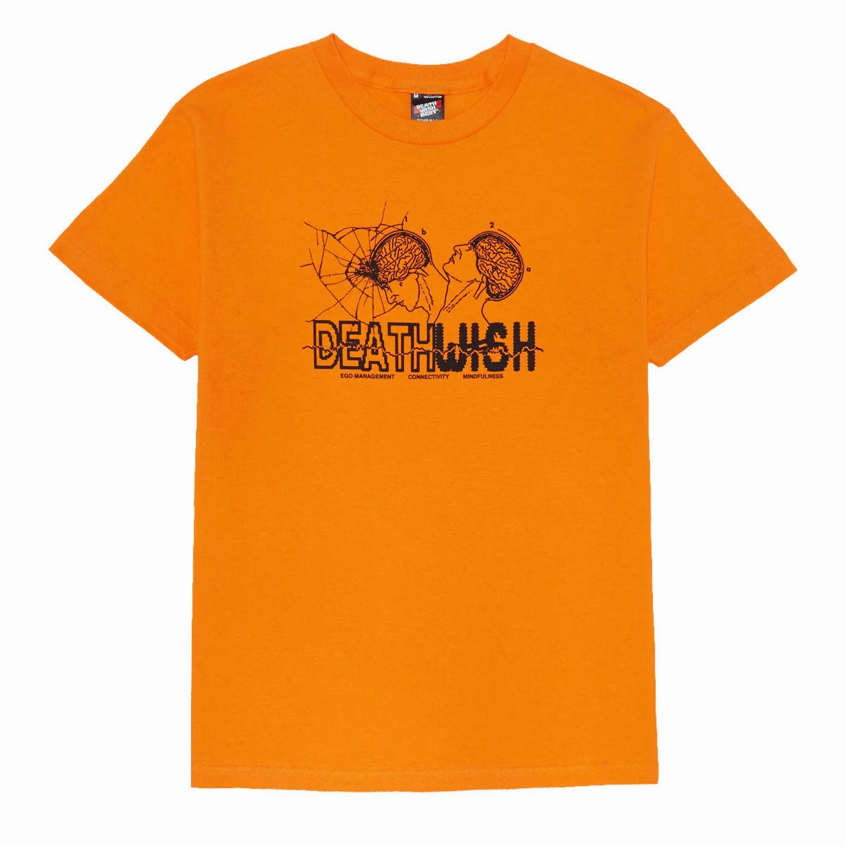 Polyester Blend Deathwish Mindfulness T-Shirt - Orange Shipping Supplies