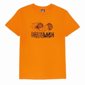 Polyester Blend Deathwish Mindfulness T-Shirt - Orange Shipping Supplies