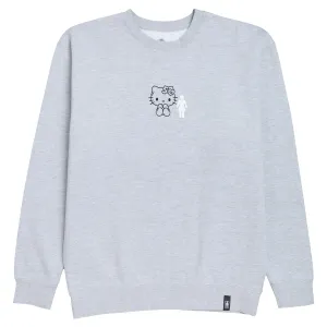 Pool Cleaners Girl x Hello Kitty Partners Crew Sweatshirt - Athletic Heather Grey Video Games