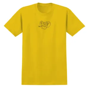 Pop Culture Krooked Love Bird T-Shirt - Gold/Black Print Rompers
