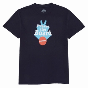 Popwar Praise The Board T-Shirt - Navy Comfortable Essentials Costumes