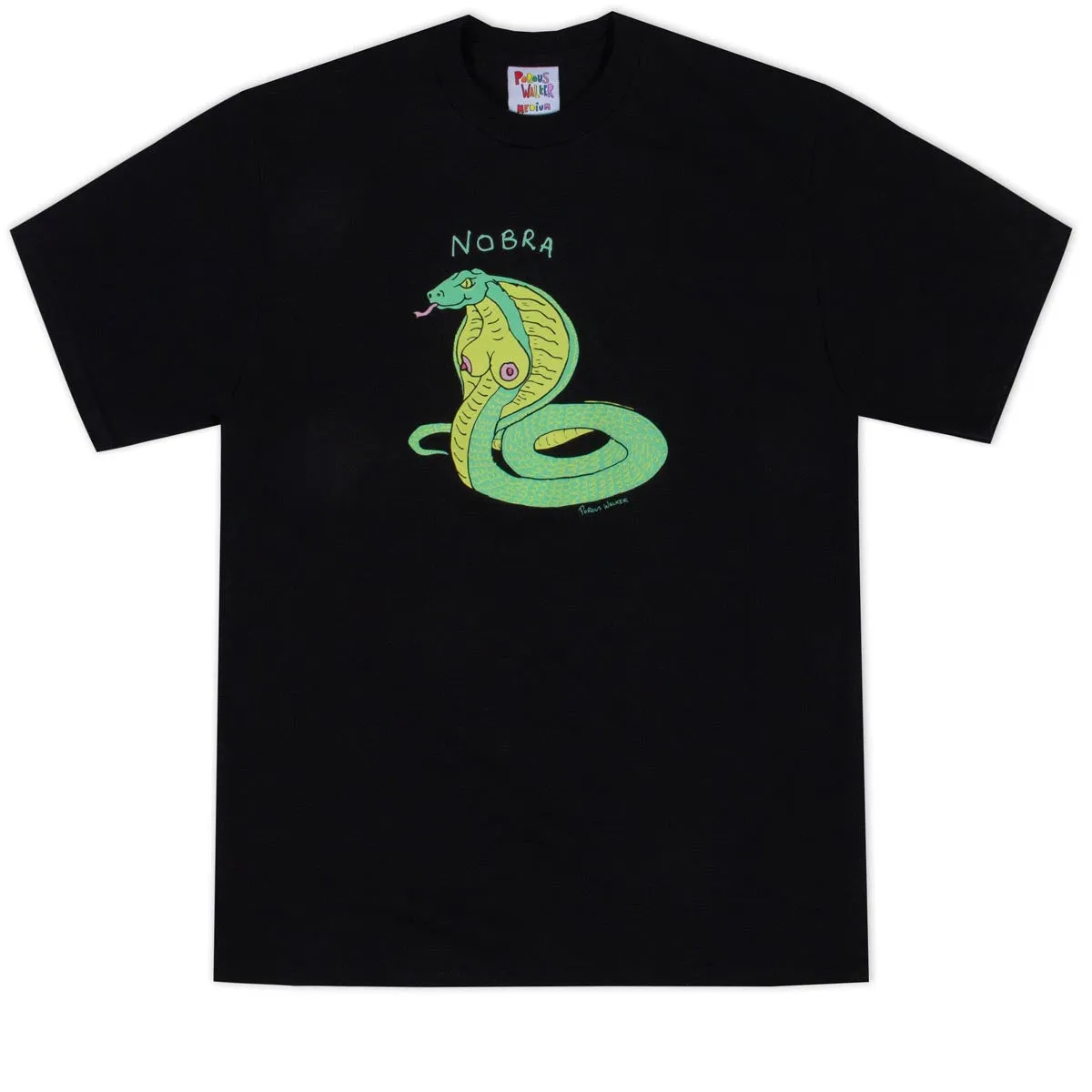 Porous Walker Nobra T-Shirt - Black Collectibles Vegan