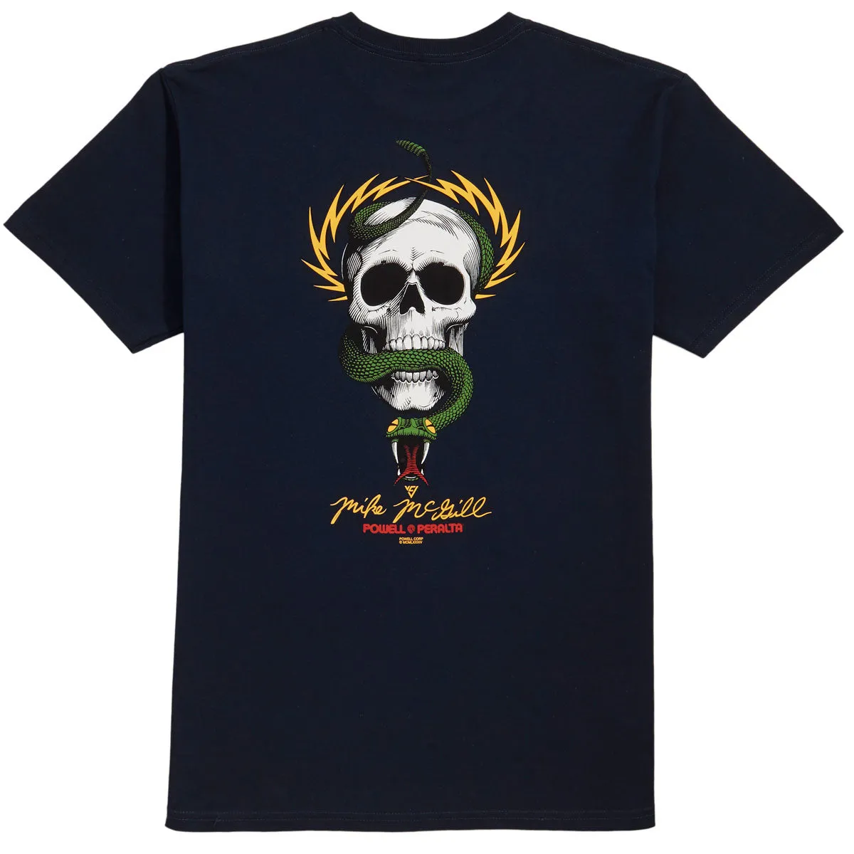 Powell-Peralta McGill Skull and Snake T-Shirt - Navy Paper Bags