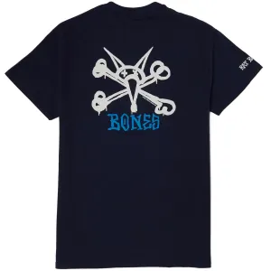 Powell-Peralta Rat Bones T-Shirt - Navy Pop Culture Lace Trim