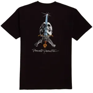 Powell-Peralta Skull and Sword T-Shirt - Black Nylon Materials Restaurant Equipment