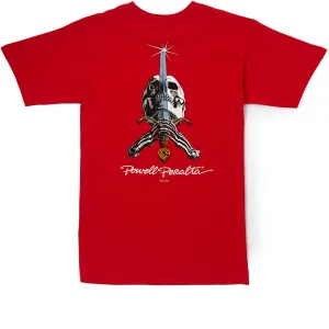 Powell-Peralta Skull And Sword T-Shirt - Red Hoodies Passport Holders