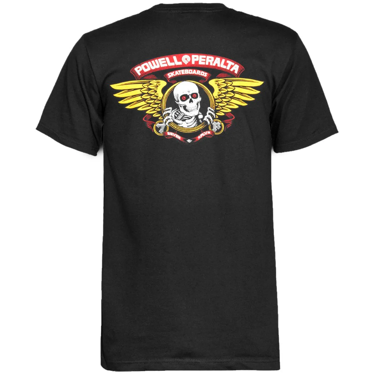 Powell-Peralta Winged Ripper T-Shirt - Black Manga Motorcycle Gear