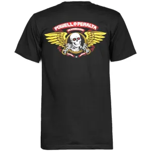 Powell-Peralta Winged Ripper T-Shirt - Black Manga Motorcycle Gear