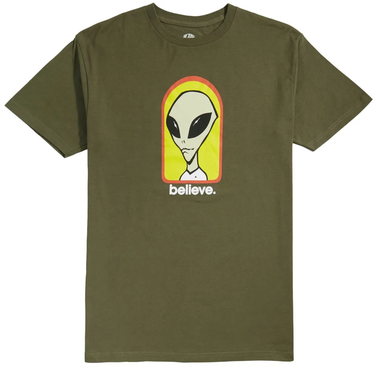 Preschool Supplies Alien Workshop Believe T-Shirt - Olive Streaming Services