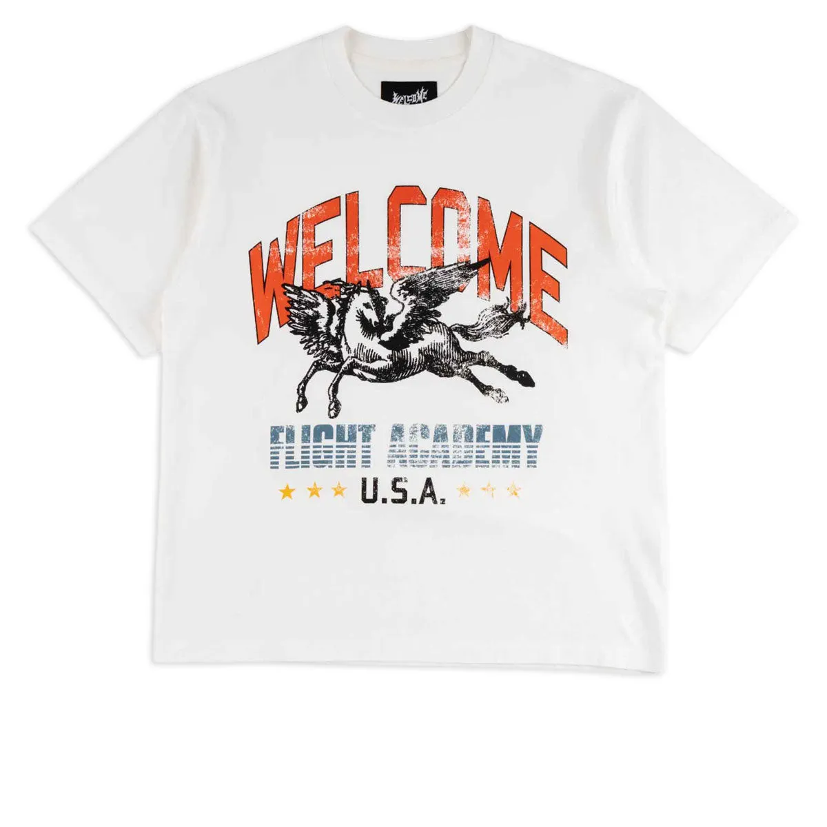 Preschool Supplies Welcome Pegasus Garment-Dyed T-Shirt - White Cameras