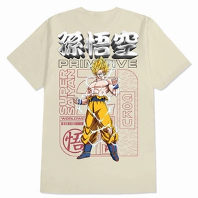 Primitive x Dragon Ball Z Spirit T-Shirt - Cream Diving Boards Hospitality Supplies