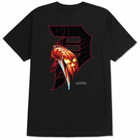 Primitive x Halloween Slash Dirty P T-Shirt - Black Basketball Cards Rompers