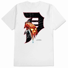 Primitive x Halloween Slash Dirty P T-Shirt - White Basketball Cards Industrial Clothing