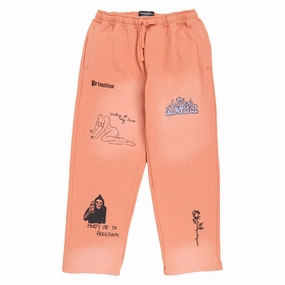 Primitive x Sublime Boardwalk Baggy Sweat Pants - Coral Fashion Accessories Pet Beds
