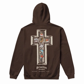 Primitive x Sublime Memory Hoodie - Brown Tools Vegetarian