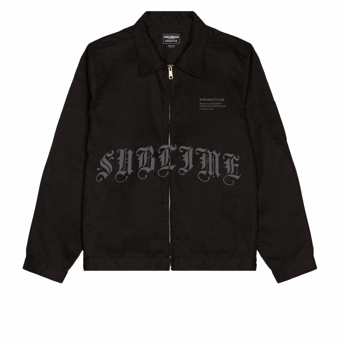 Primitive x Sublime Memory Zip Up Jacket - Black Toner Tours